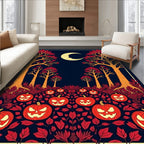 Autumn Moonlit Jack O Lantern Forest Rug
