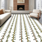 Vertical Green Pine String Garland Rug
