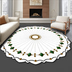 Emerald Green Leaf Medallion Radiance Rug