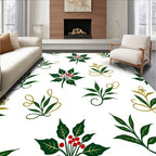 Emerald Holly Berry Vine Garland Rug