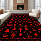 Red Holiday Icon Ensemble Rug