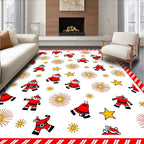 Festive Santa Claus Star Burst Rug