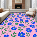 Blue Floral Meadow Rug