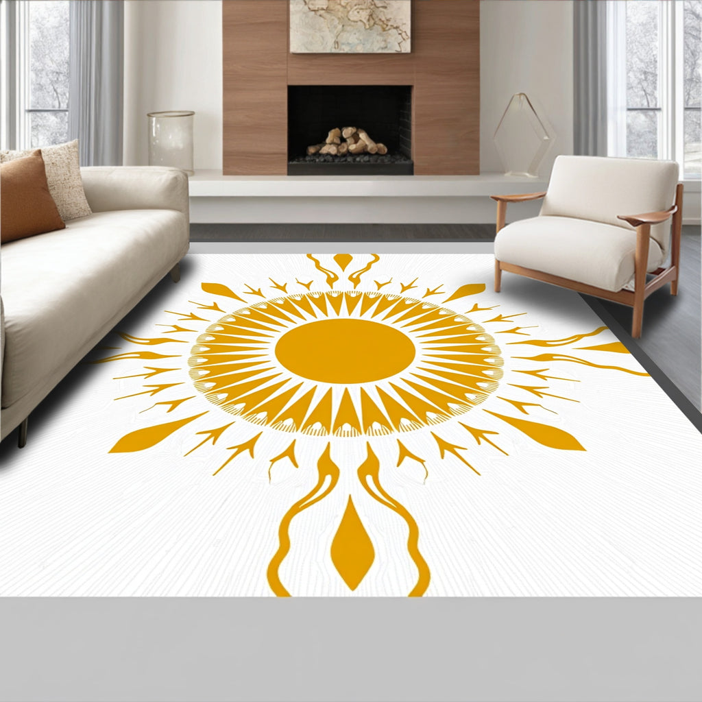 Golden Sunburst Radiance Rug