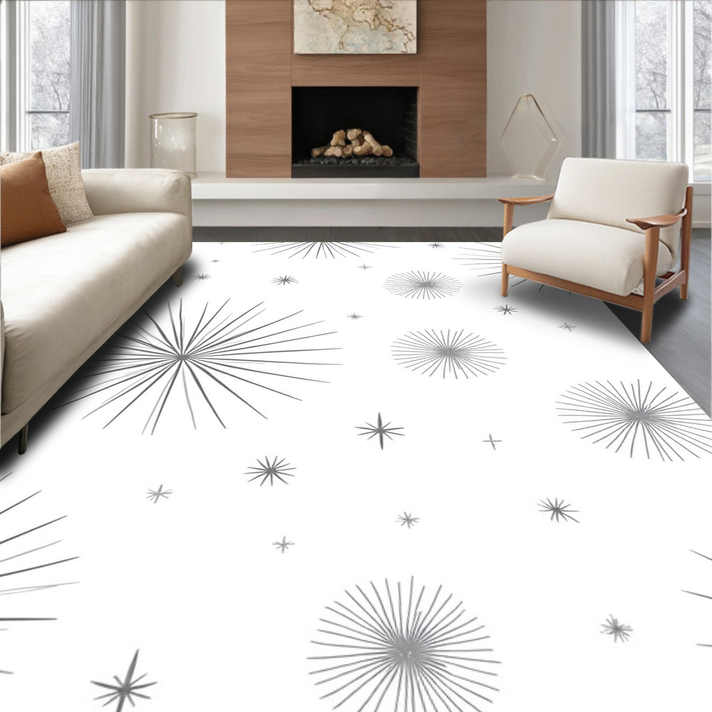 Mid Century Starburst Galactic Burst Rug