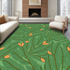 Emerald Green Citrus Branch Foliage Rug