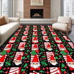 Festive Red Gnome Berry Stripe Rug