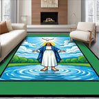 Radiant Jesus Dove Serene Landscape Rug
