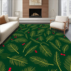 Emerald Spruce Pine Berry Swirl Rug