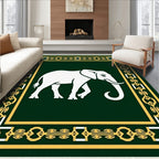 White Elephant Emerald Border Rug