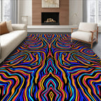 Vibrant Abstract Wavy Lines Rug