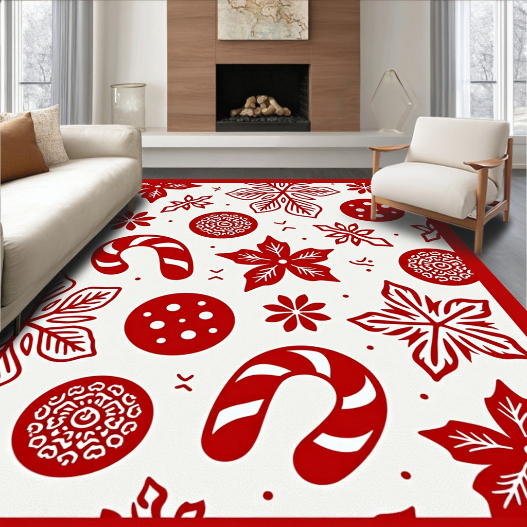 Crimson Classic Holiday Candy Cane Rug