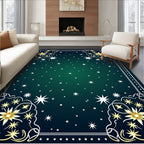 Golden Starry Night Gradient Rug