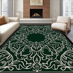 Emerald Green Floral Symmetry Rug