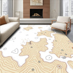 Topographic Map Contour Lines Rug