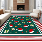 Holiday Hats And Gifts Border Rug