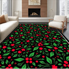 Red Berry Garland Floral Arrangement Rug