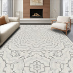Monochrome Abstract Organic Waves Rug