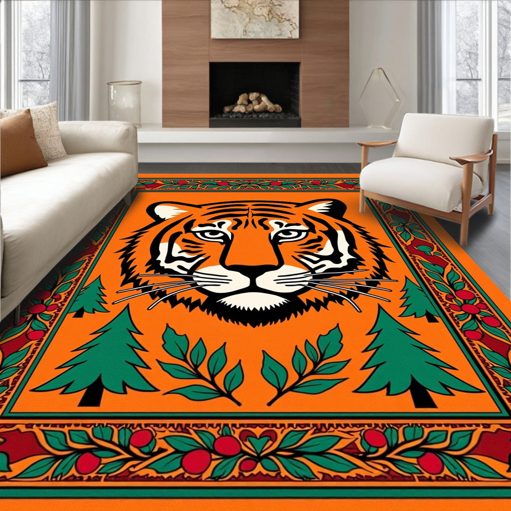 Bold Tiger Forest Frame Rug