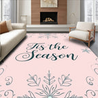 Winter Snowflake Scroll Festivity Rug