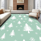 White Pine Forest Snowflake Repeat Rug