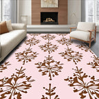 Brown Abstract Floral Repeat Rug