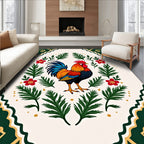 Vibrant Rooster Botanical Garden Rug