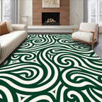 Dark Green Swirling Celtic Knot Rug