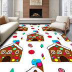 Whimsical Gingerbread House Holiday Celebration Rug