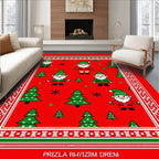 Christmas Gnomes With Trees Red Area Rug