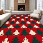 Christmas Tree Array Scarlet and Emerald Rug