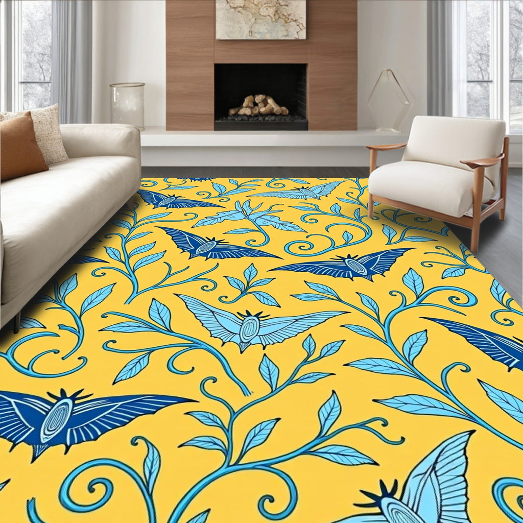 Blue Bat Vine Botanical Collection Rug