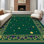 Emerald Green Cosmic Star Burst Rug