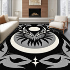 Dark Crescent Moon Wings Sun Rug