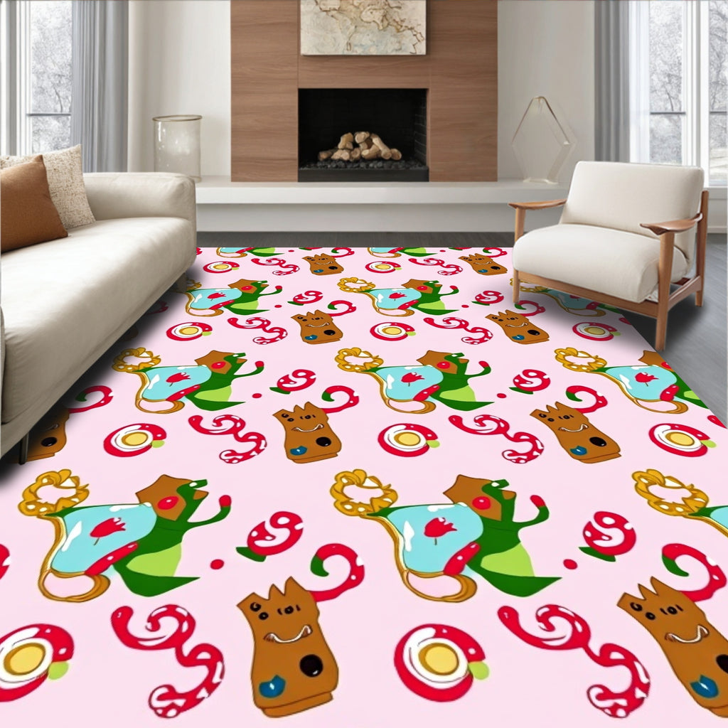 Playful Creature Ceramic Candy Swirls Rug