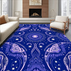 Midnight Blue Celestial Mandalas Rug