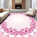 Floral Pink Mandala Arrangement Rug