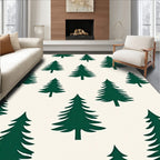 Deep Forest Evergreen Tree Repeat Rug