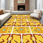 Whimsical Yellow Bee Heart Repeat Rug