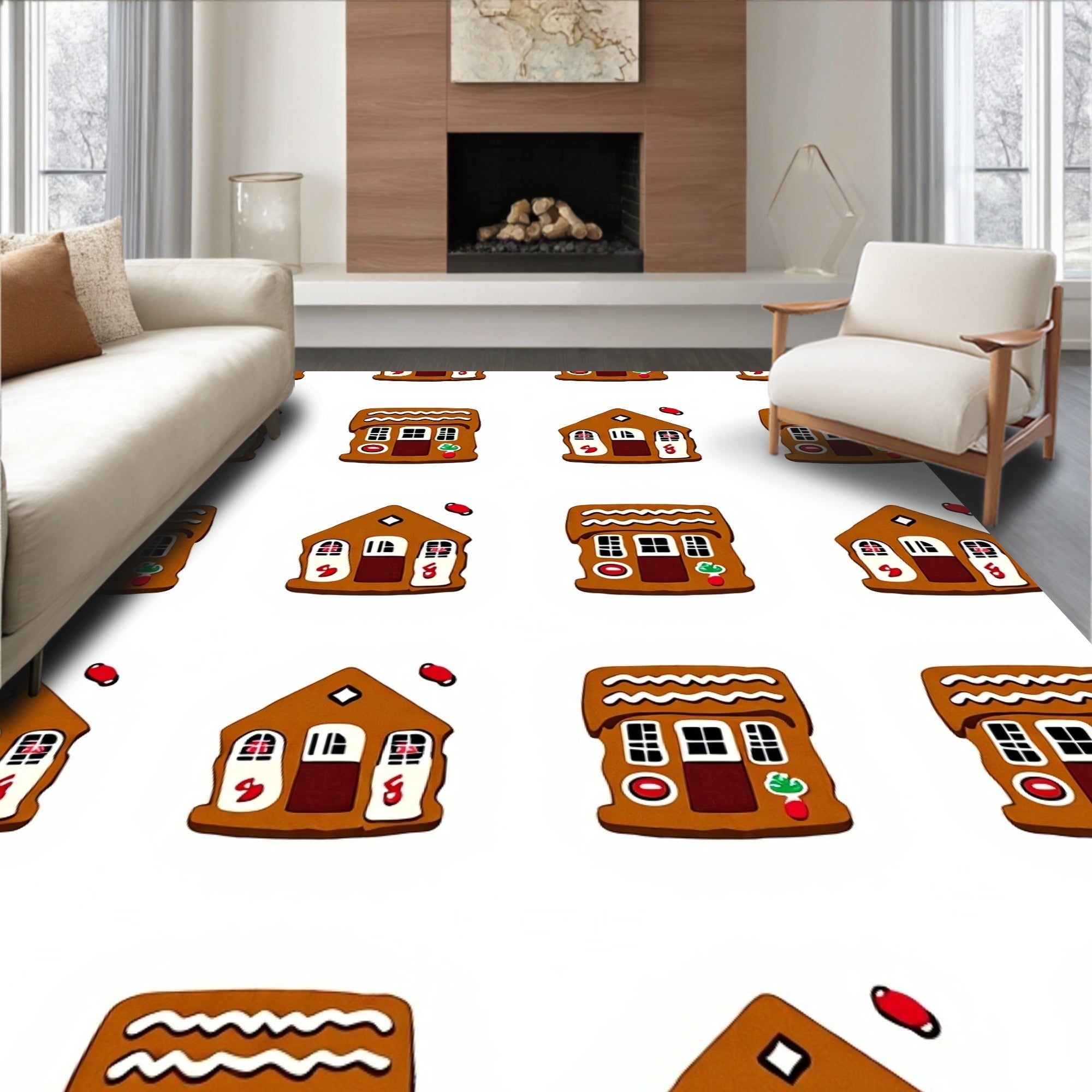 Gingerbread House Holiday Repeats Rug