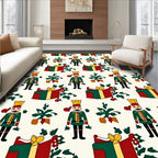 Festive Nutcracker Gifts and Holly Rug
