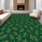 Emerald Green Pine Needle Botanical Rug