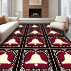 Gothic Bell Burgundy Black Border Rug