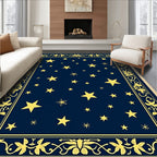 Midnight Yellow Starry Constellation Rug
