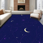 Deep Blue Constellation Moon Embrace Rug