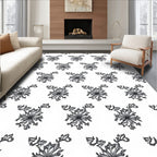 Black White Snowflake Nova Rug