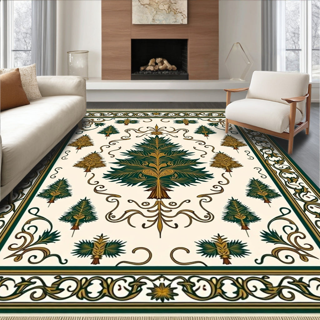 Emerald Green Tree Medallion Rug