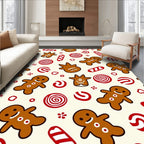 Brown Gingerbread Candy Swirls Rug