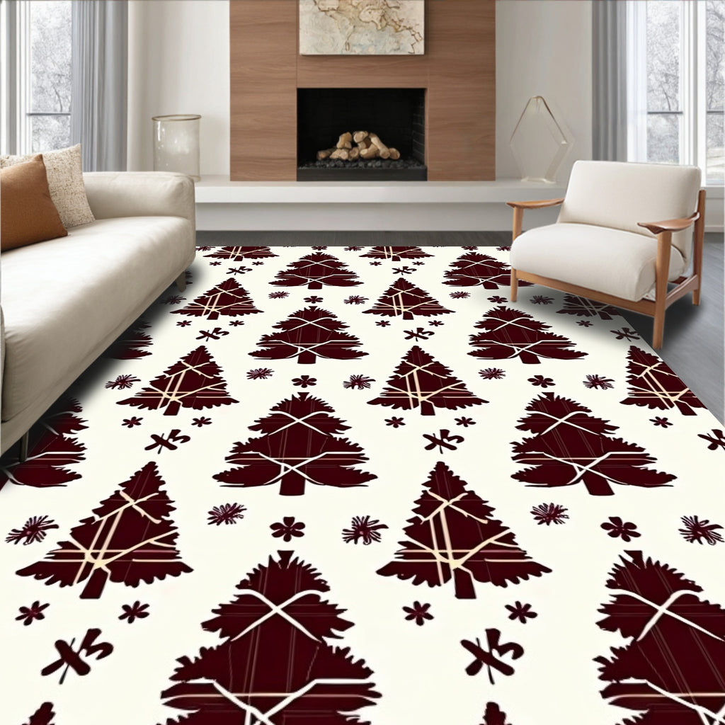 Crimson Tartan Evergreen Repeat Rug