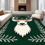 Royal White Stag Emerald Crown Rug